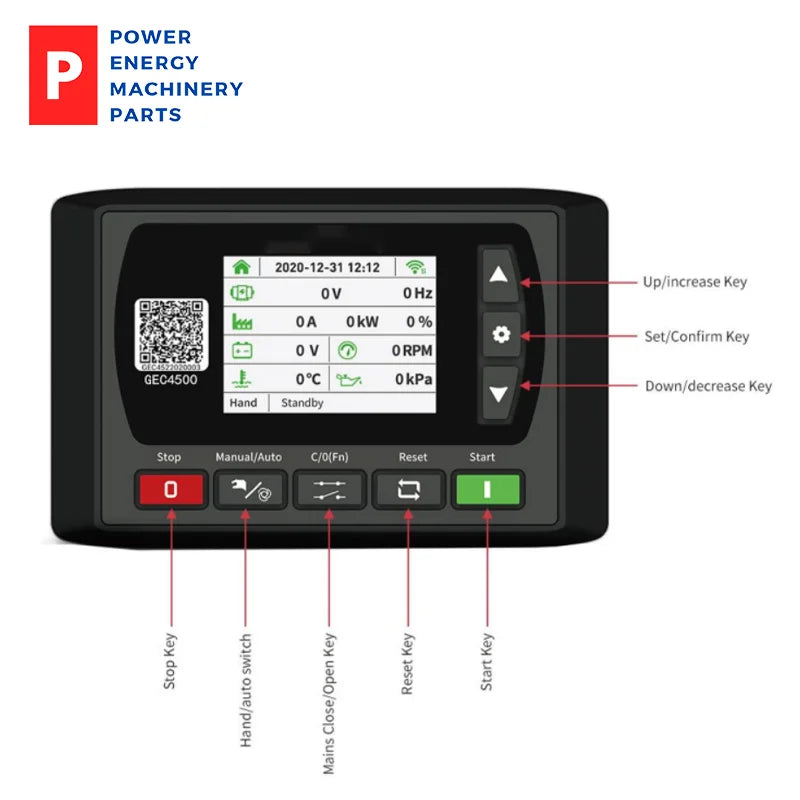 Diesel Generasor Parts GEC4520-458-4G Original Controller Module Automatic Start Monitoring Screen Panel Accessories RS485