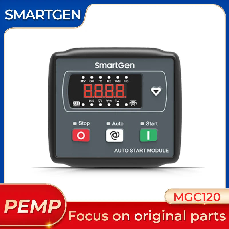 Generador de gasolina original Smartgen MGC120, pieza pequeña, controlador de generador, pantalla LED, arranque automático, parada, control de conmutación ATS