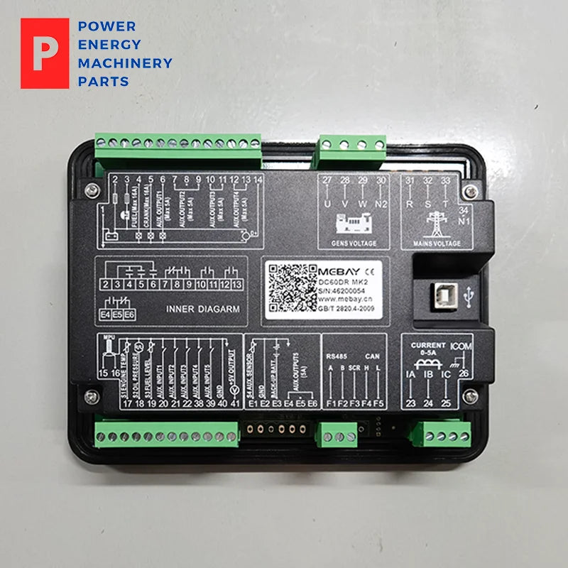 Mebay Genuine DC60DR DC62DR Generator Set Controller Uint LCD Display with RS485 Interface