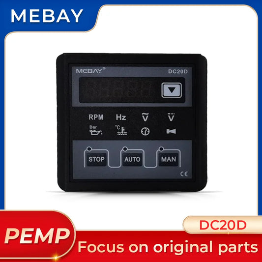 Original Mebay DC20D Electronic Diesel Generator Auto Start Controller Digital Parameter Display Control Panel