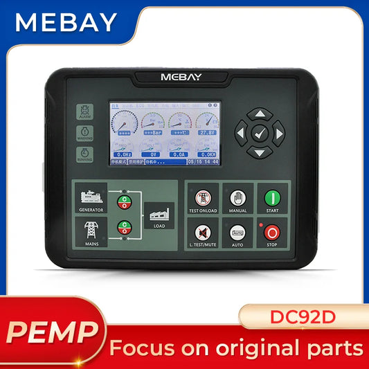 Original Mebay DC92D Generator Controller LCD Display Self start Control Board Diesel Generator Set Spare Parts