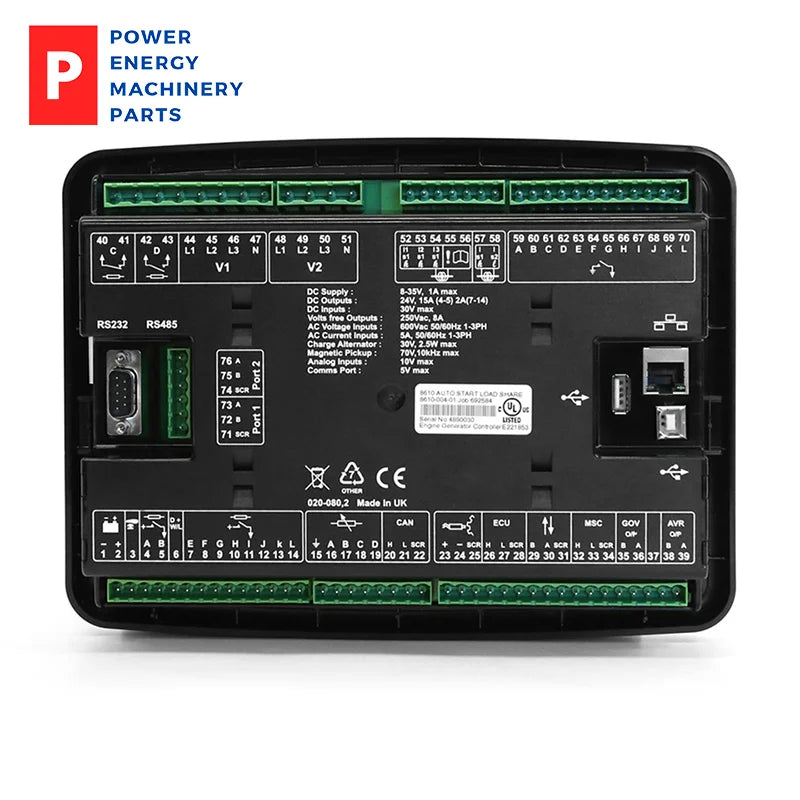 Panel de control de sincronización de generador diésel DSE8610 MKII genuino Módulo controlador de carga compartida con arranque automático Deepsea 8610