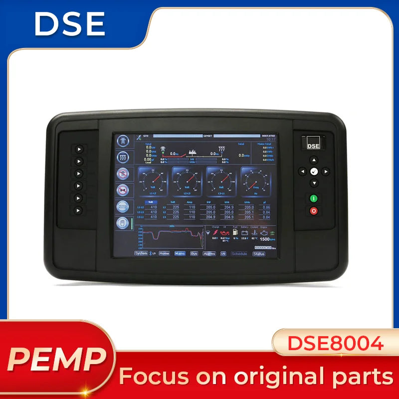 DSE8004 ตัวควบคุมอัตโนมัติสำหรับเรือเดินทะเลลึกของอังกฤษ เครื่องกำเนิดไฟฟ้าดีเซล จอแสดงผลภาพรวมรีโมตคอนโทรลแบบกราฟิกสีหลายชุดขนาด 10 นิ้วดั้งเดิม