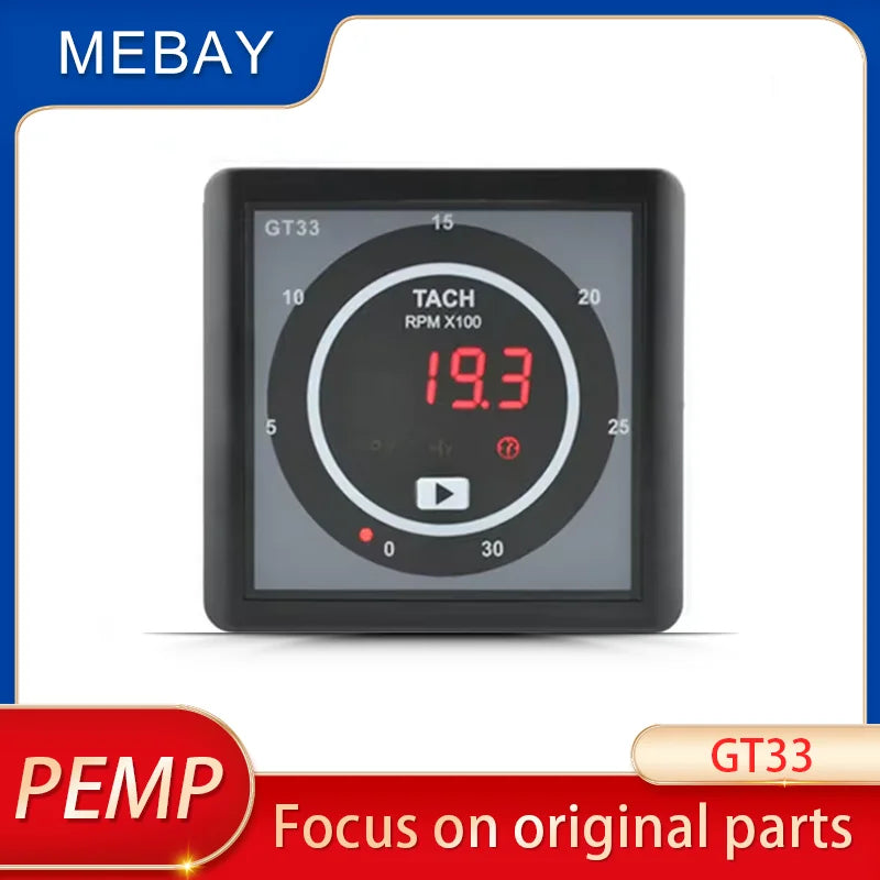 Mebay GT33 Original Hour Meter Intelligent Engine Tachometer Digital Multifunction Tachometer