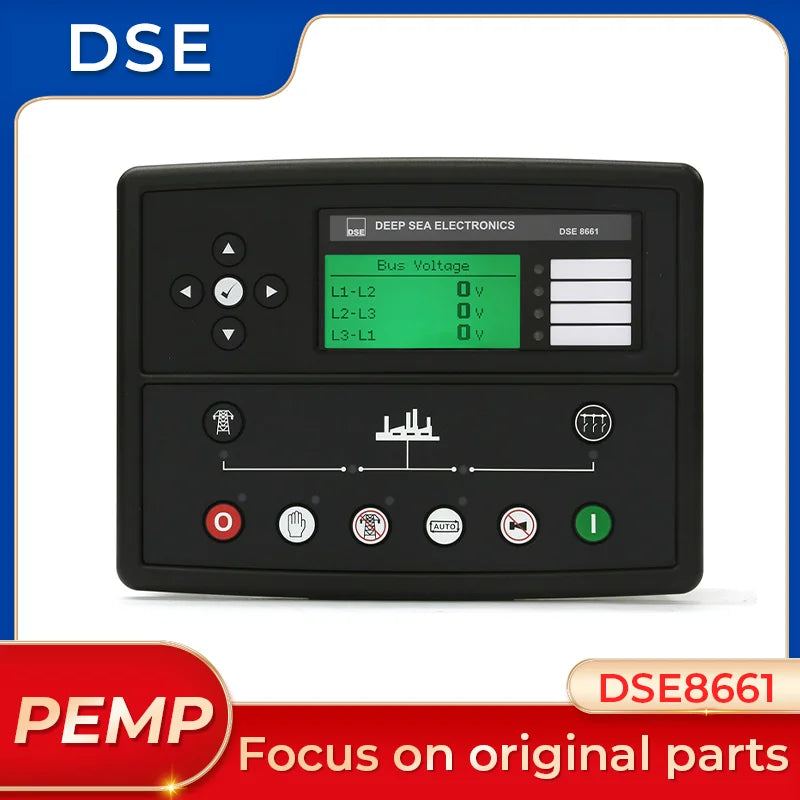 Controlador de generador de aguas profundas original DSE8661 Módulo de control de red eléctrica (servicio público) y conmutador de transferencia automática de dos partes DSE 8661