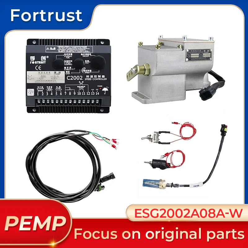 Kit controlador de velocidad del tacómetro del generador diésel ESG2002A08A-W original C2002 A08A Actuador electromagnético Fortrust