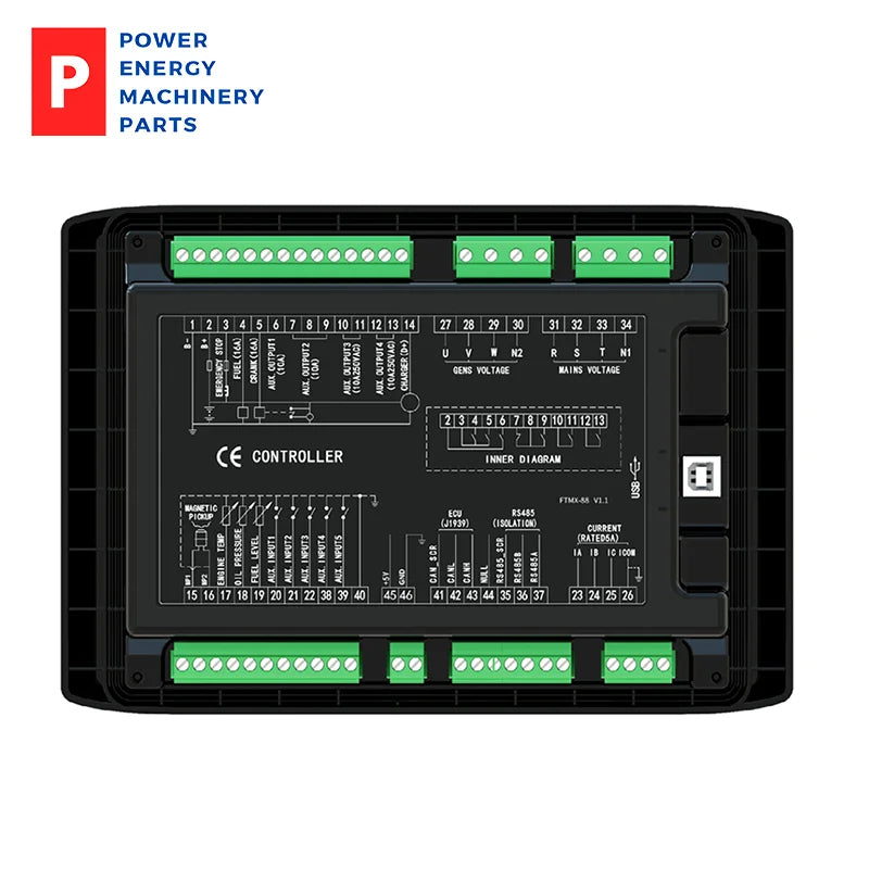 Módulo de pantalla LCD RS485 para controlador de automatización de motor diésel original GEC6520-485