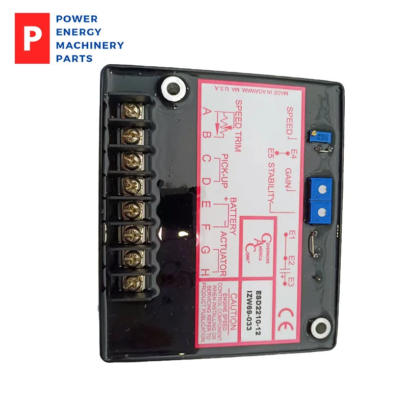 ESD2210-12 Panel de control del regulador del generador original Controlador de velocidad del grupo electrógeno