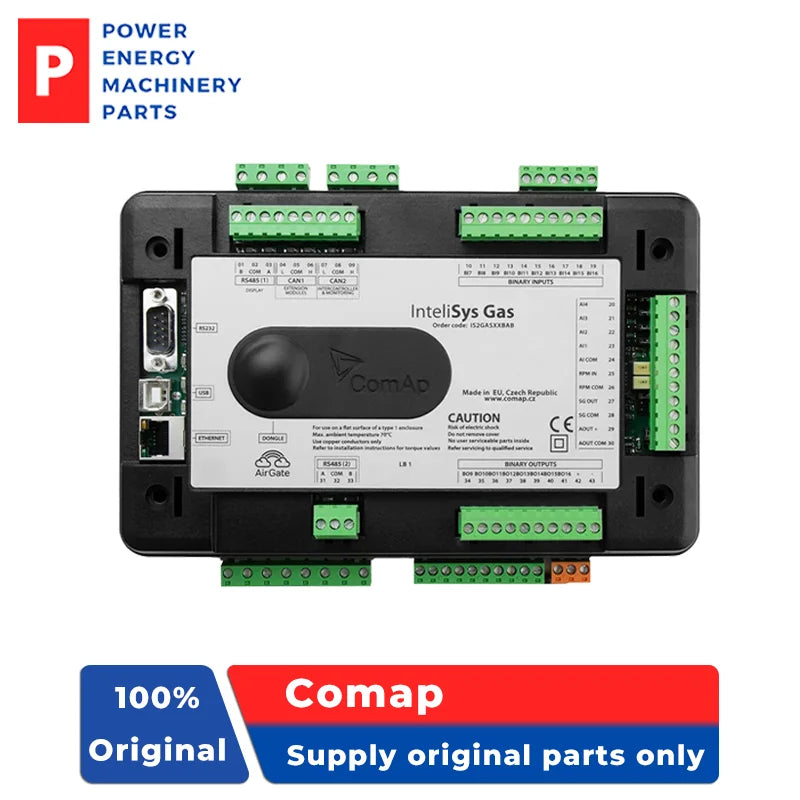 ชุดควบคุมเครื่องกำเนิดไฟฟ้าดีเซล Comap InteliSys Gas IS-GAS ดั้งเดิม ชิ้นส่วนเครื่องกำเนิดไฟฟ้า 